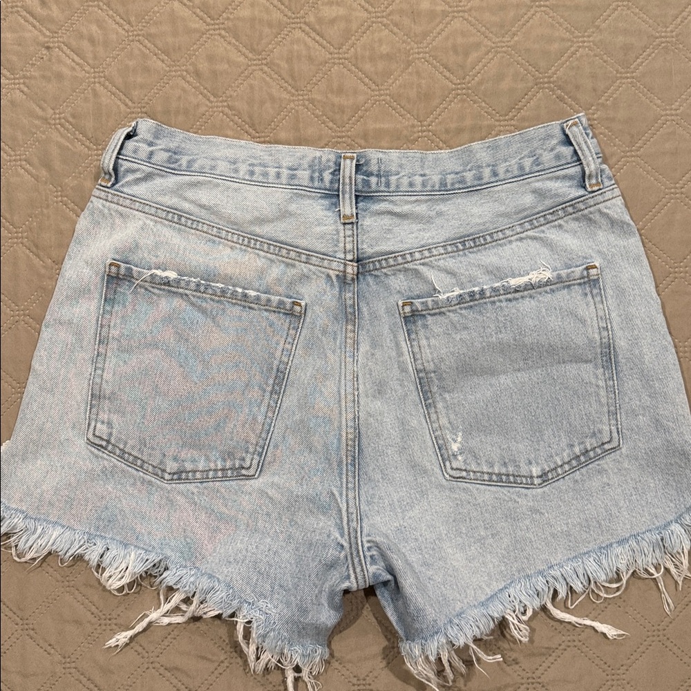 Agolde Light Blue Button-Fly Short - Picture 10 of 12